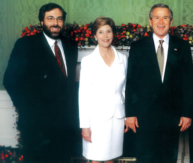 Zale Newman with George W. Bush and Laura Bush